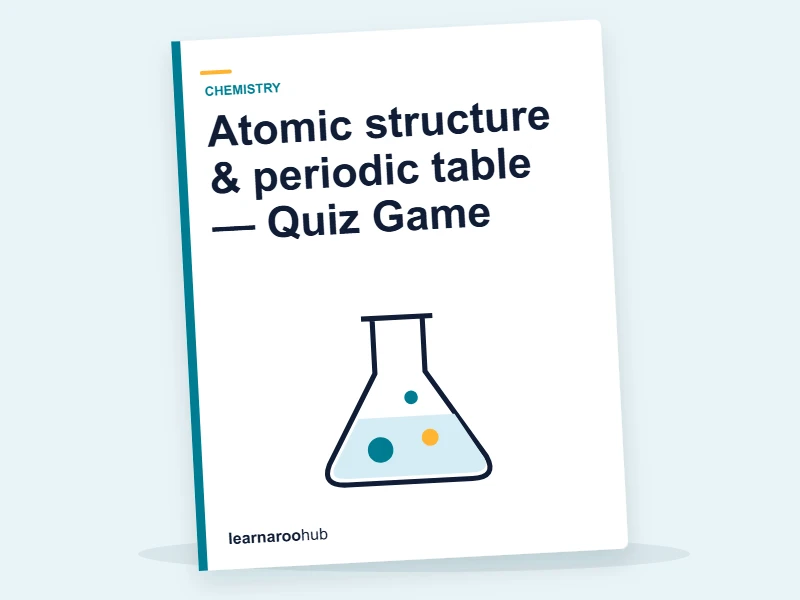 Atomic structure & periodic table — Quiz Game — quiz cover