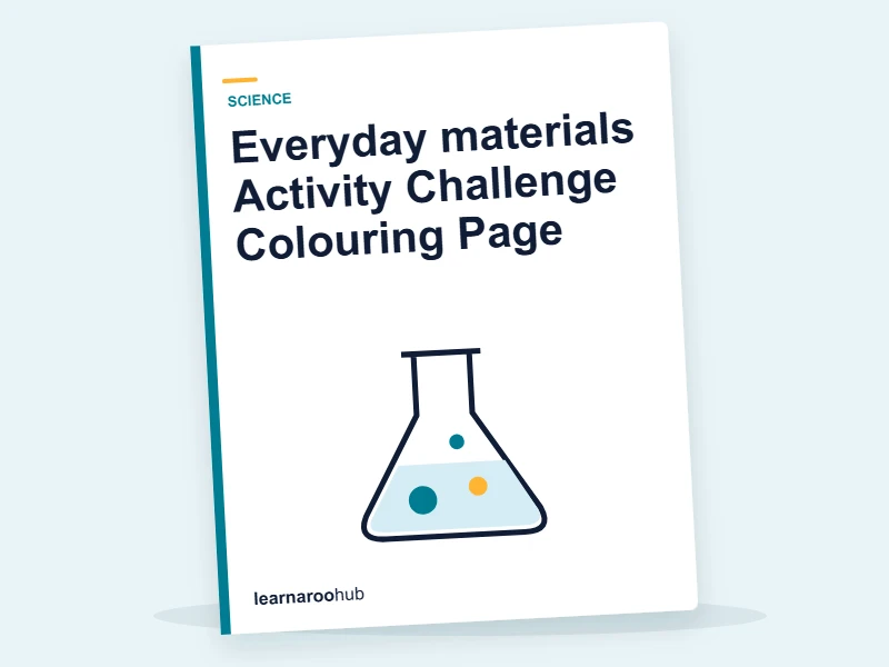 Everyday materials Activity Challenge Colouring Page — colouring sheets cover