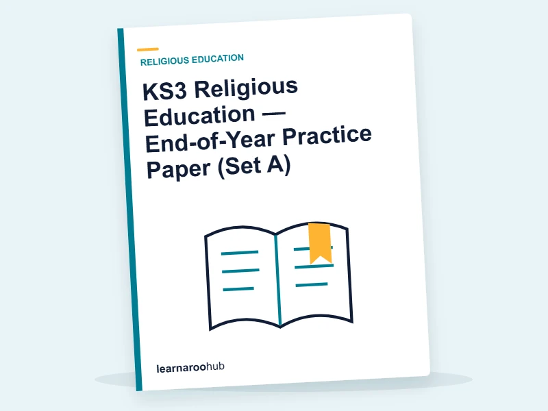 KS3 Religious Education — End-of-Year Practice Paper (Set A) — mock practice paper cover