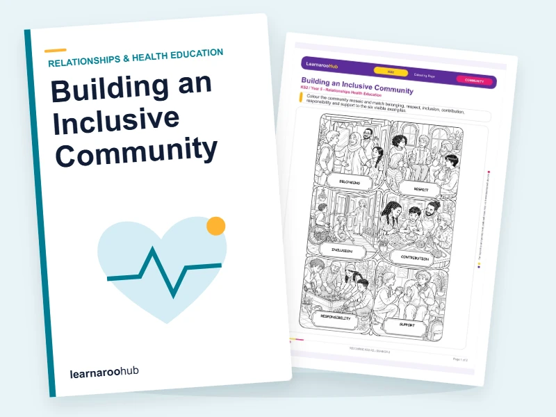 Building an Inclusive Community — colouring sheets cover