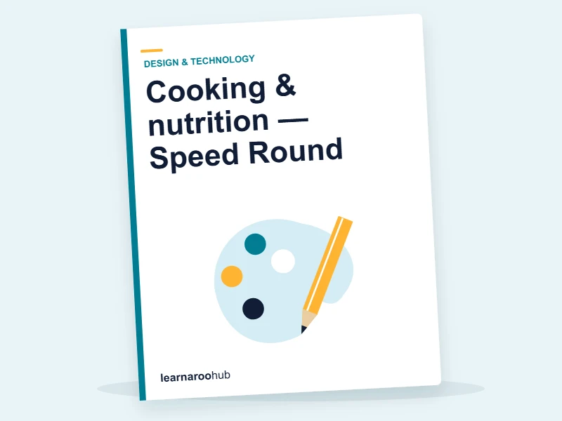 Cooking & nutrition — Speed Round — quiz cover