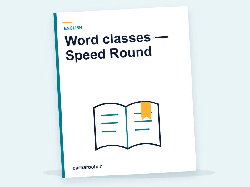 Word classes — Speed Round — quiz cover