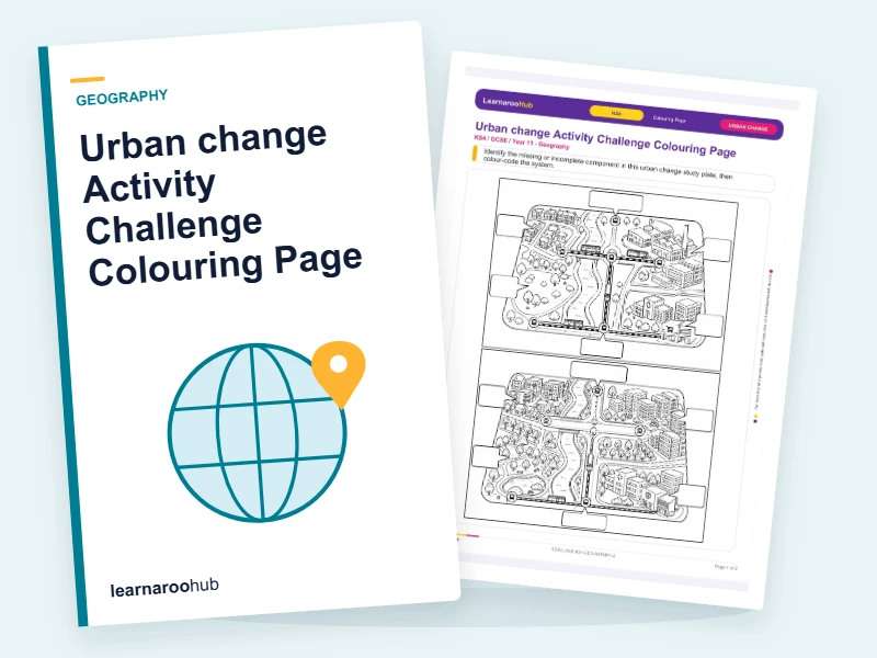 Urban change Activity Challenge Colouring Page — colouring sheets cover