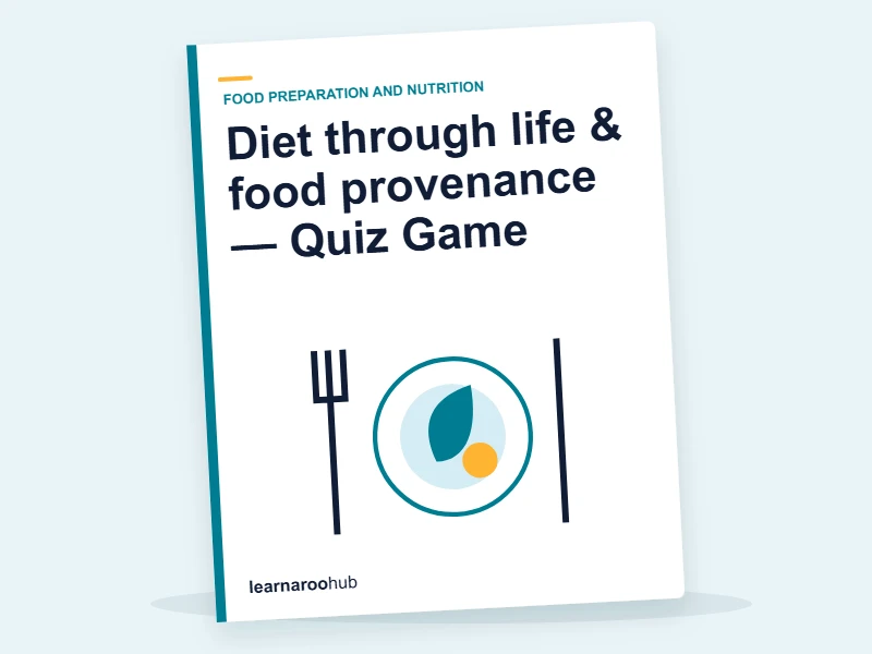 Diet through life & food provenance — Quiz Game — quiz cover