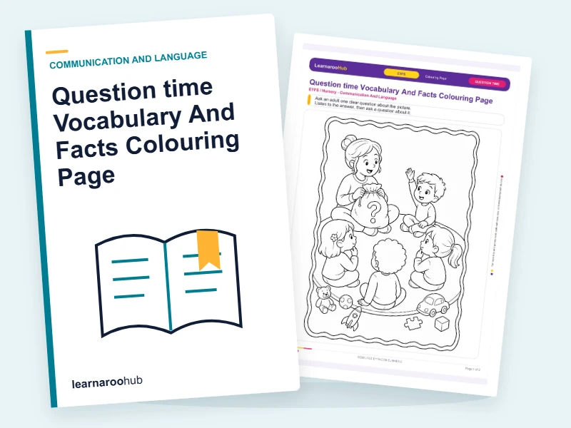 Question time Vocabulary And Facts Colouring Page — colouring sheets cover