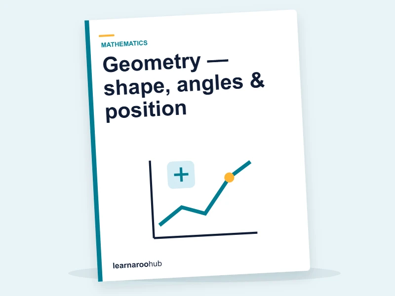 KS2 Maths — Module 5: Geometry — shape, angles & position — e-learning module cover