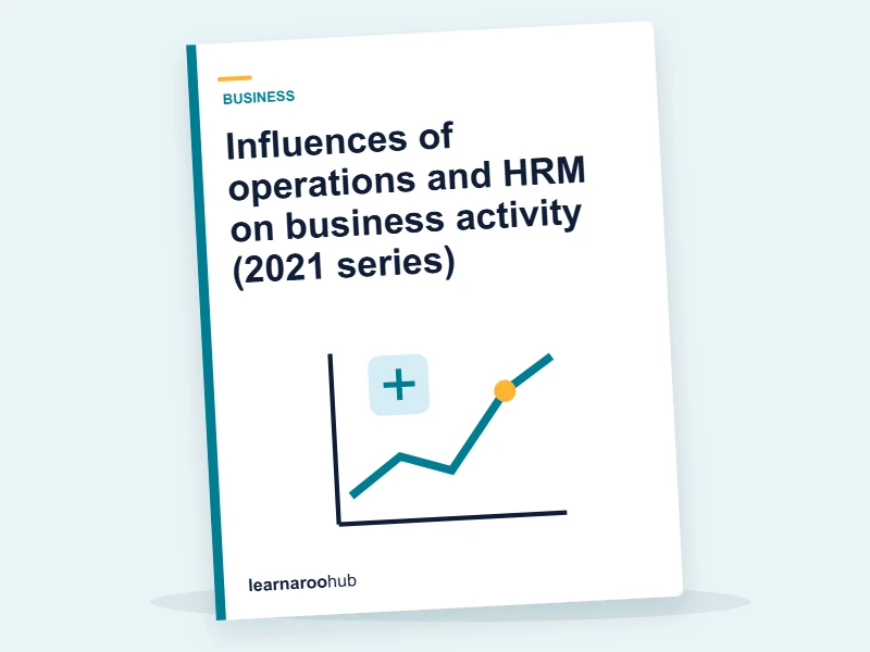 GCSE Business (AQA 8132) — Paper 1: Influences of operations and HRM on business activity (2021 series) — mock practice paper cover