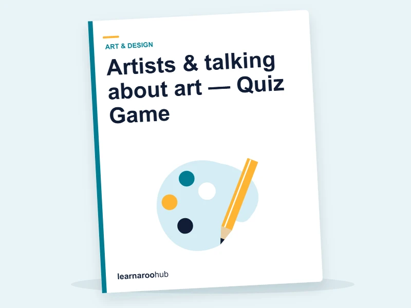 Artists & talking about art — Quiz Game — quiz cover