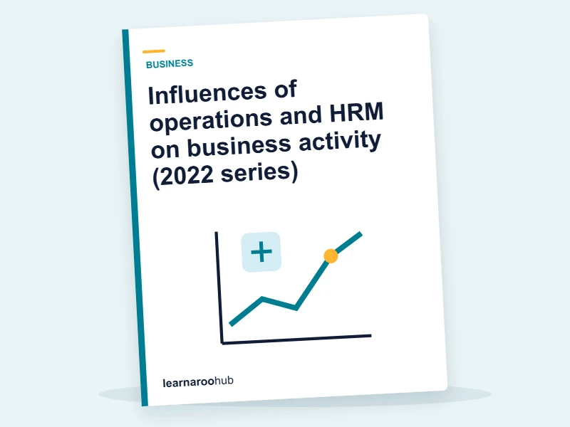 GCSE Business (AQA 8132) — Paper 1: Influences of operations and HRM on business activity (2022 series) — mock practice paper cover