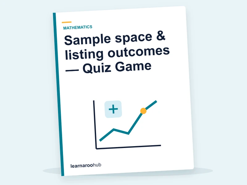 Sample space & listing outcomes — Quiz Game — quiz cover