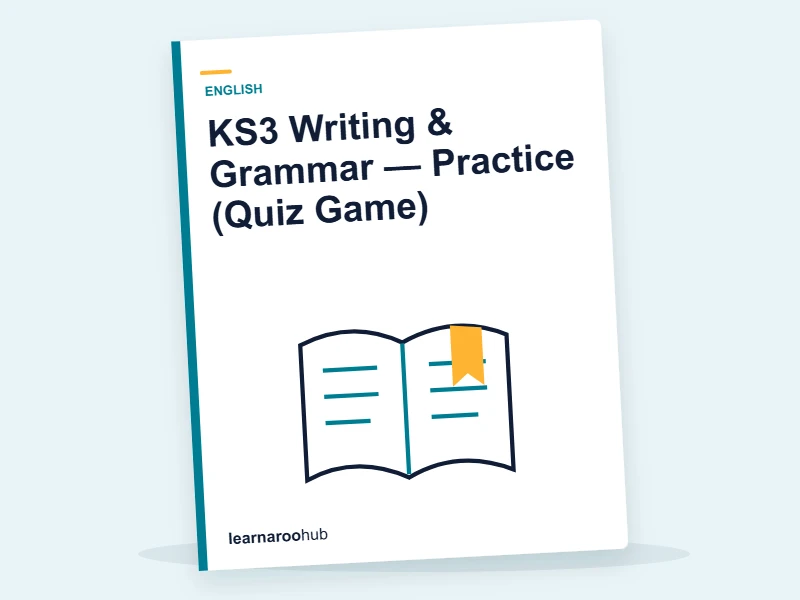 KS3 Writing & Grammar — Practice (Quiz Game) — quiz cover