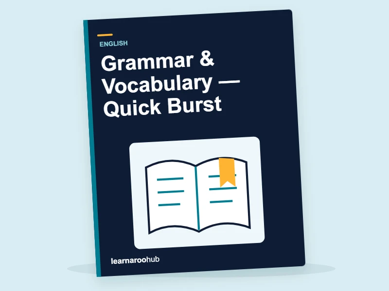KS3 English: Grammar & Vocabulary — Quick Burst — activity book cover