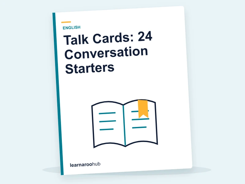 Talk Cards: 24 Conversation Starters — printable / pdf cover