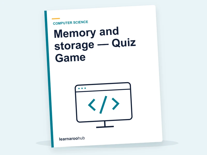 Memory and storage — Quiz Game — quiz cover