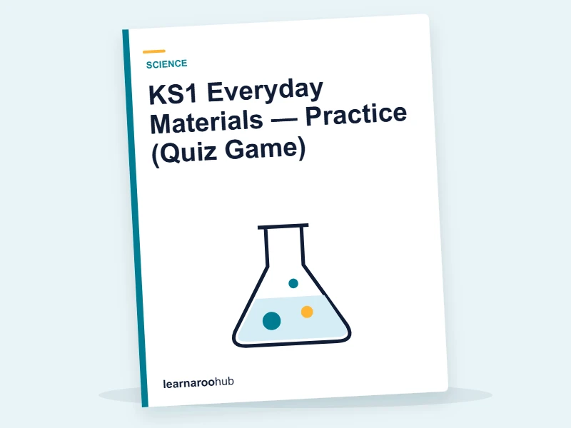 KS1 Everyday Materials — Practice (Quiz Game) — quiz cover