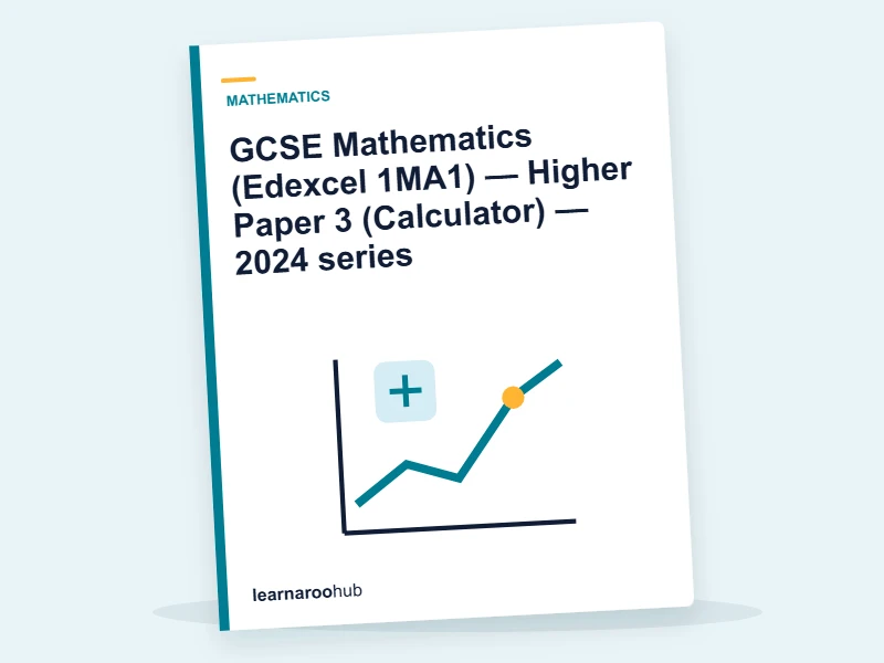 GCSE Mathematics (Edexcel 1MA1) — Higher Paper 3 (Calculator) — 2024 series — mock practice paper cover