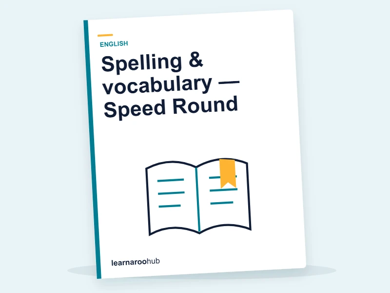 Spelling & vocabulary — Speed Round — quiz cover